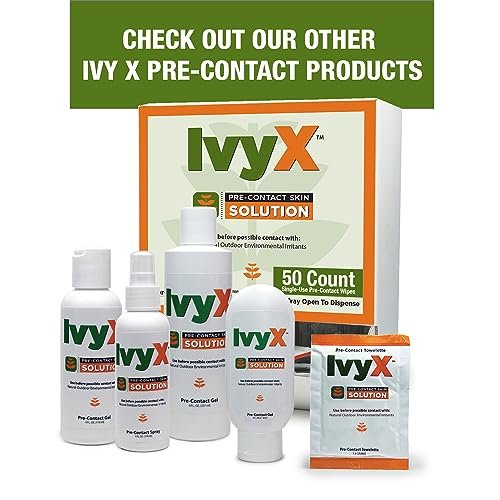 CoreTex Ivy X Pre-Contact Poison Ivy Protection Gel – 8 oz Flasche – USA-gefertigter Efeu-Barriere-Gel zur Vorbeugung von juckenden Ausschlägen durch Giftefeu, Gifteiche und Giftsumach – schnell trocknend und kreidefrei