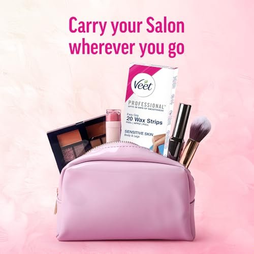 Veet Complete Waxing Kit für empfindliche Haut – 20 Streifen für eine sanfte Haarentfernung