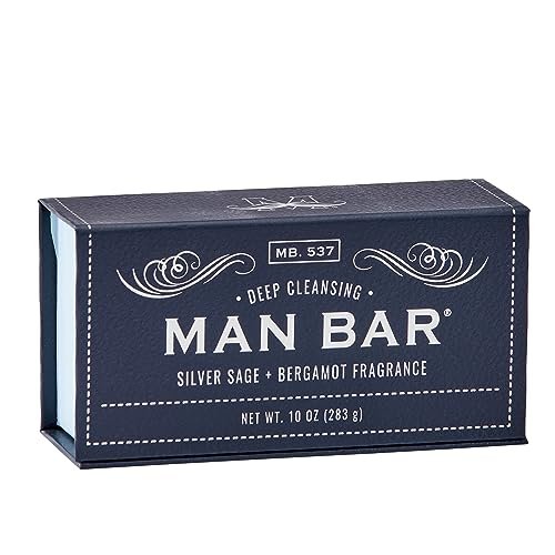 San Francisco Soap Company Silberner Salbei und Bergamotte Duft Herrenseife - Tiefenreinigung - Keine schädlichen Chemikalien - Für alle Hauttypen - Hergestellt in den USA