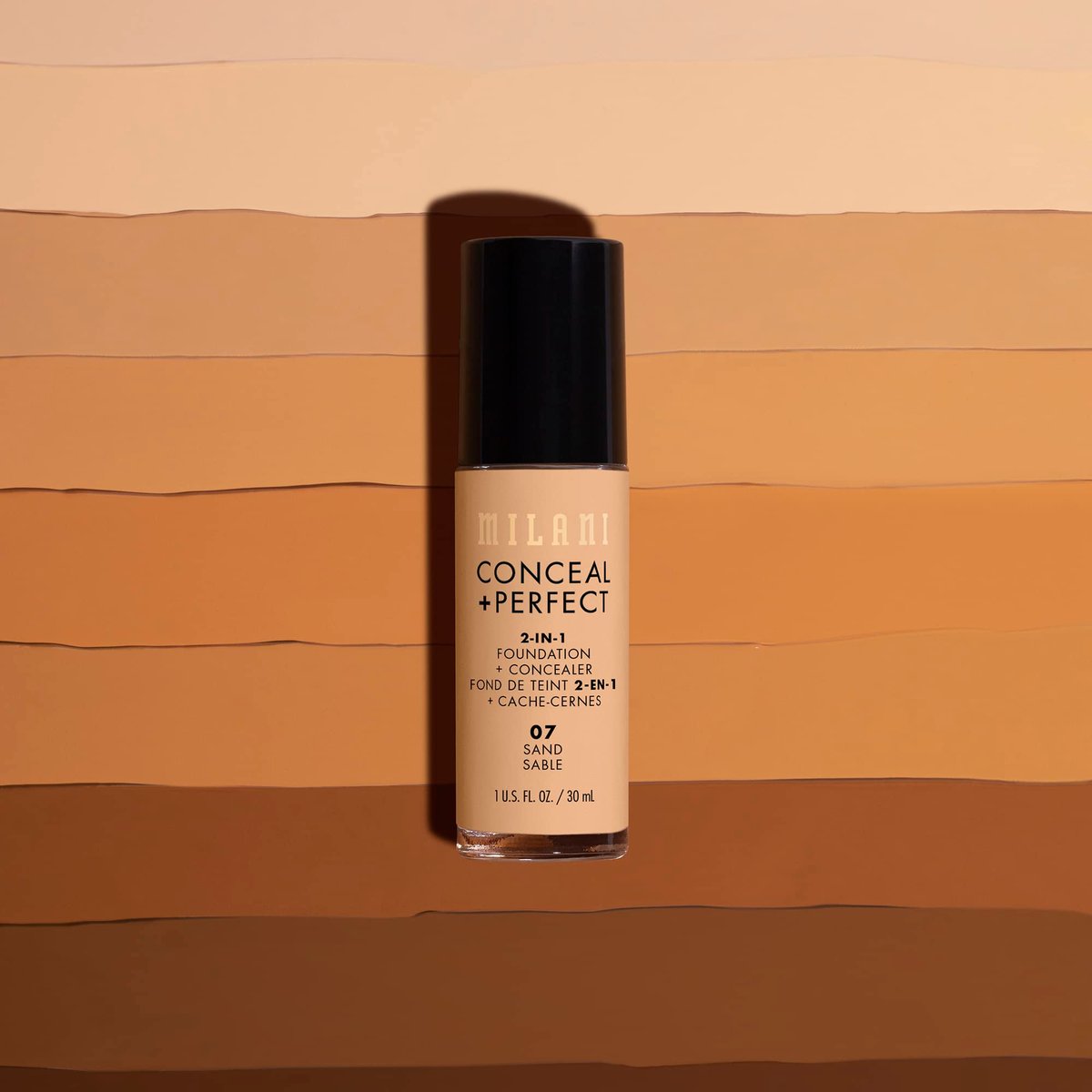 Milani Conceal + Perfect 2-in-1 Foundation + Concealer – Wasserfest & Schweißresistent – 11A-Nutmeg
