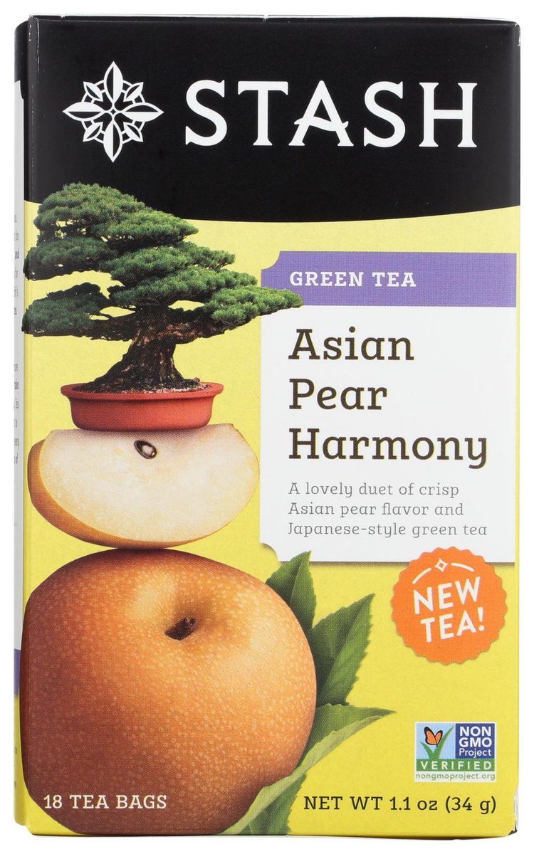 Stash Asian Pear Harmony Grüner Tee – 18 Beutel, mild-fruchtig