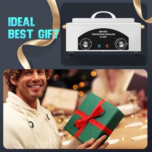 Hochtemperatur-Reinigungsbox für Metallwerkzeuge, 110V 300W 1,5L mit Timer, Maniküre-Pediküre-SPA-Salon-Friseurbedarf für Schönheits-, Haar-, Nagel-Metallwerkzeuge mit Griff