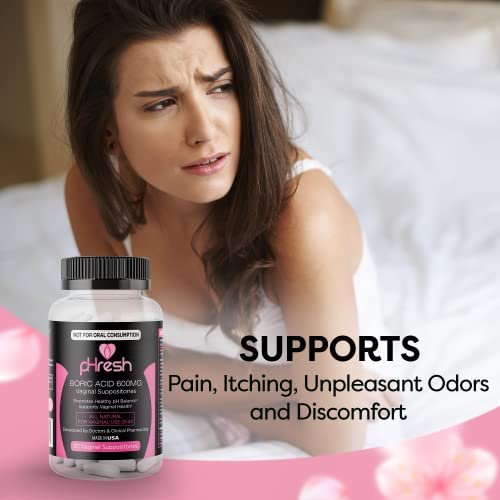 ACE NUTRITION pHresh Borsäure-Zäpfchen für Frauen – Natürliche Intimpflege zur Unterstützung des vaginalen pH-Gleichgewichts (30 Vaginalzäpfchen)