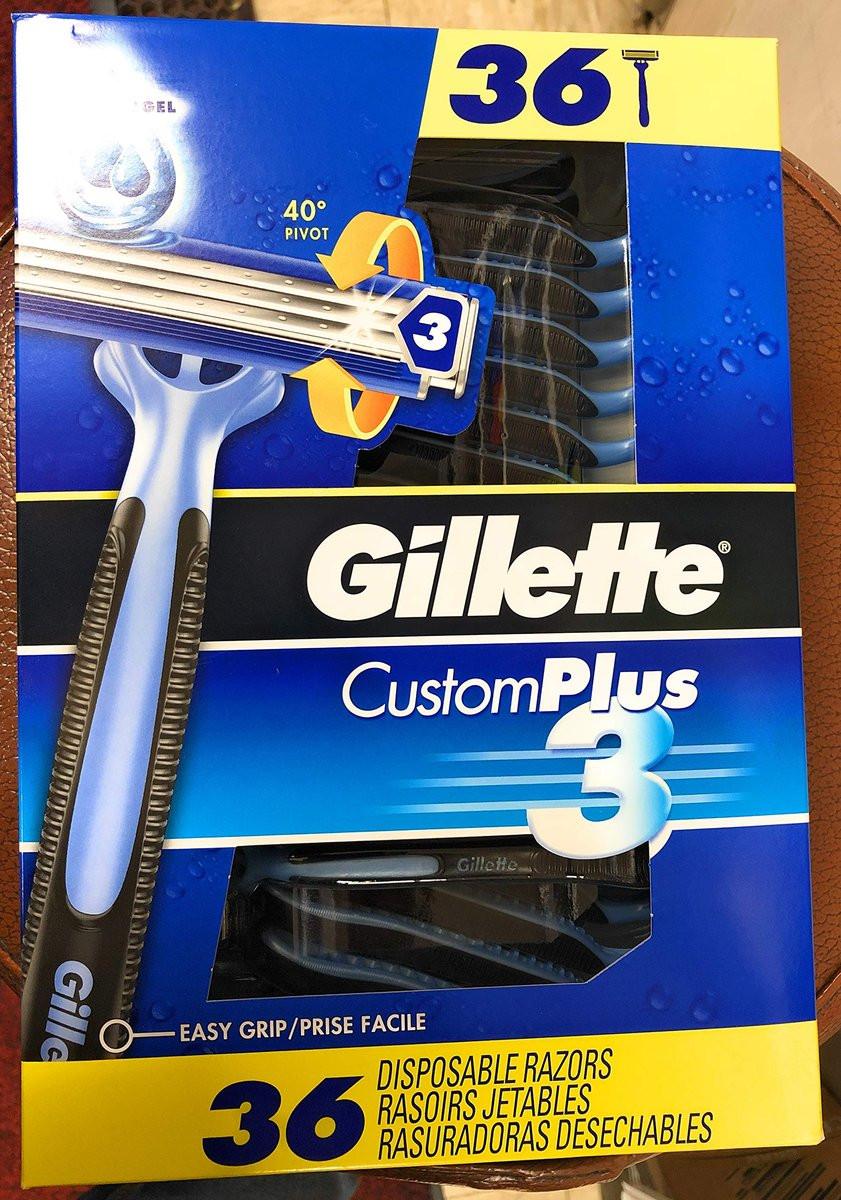 Gillette Custom Plus3 Einwegrasierer, 36 Stück