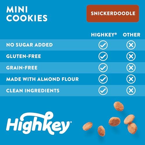 HighKey Low Carb Snickerdoodle Kekse – Keto Snacks, Diabetiker Desserts, glutenfrei, zuckerfrei, 3er-Pack