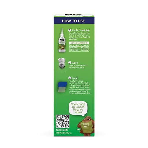 Nix Ultra Superlice Behandlung – All-in-One Shampoo gegen Kopfläuse mit Nissenkamm, 118 ml