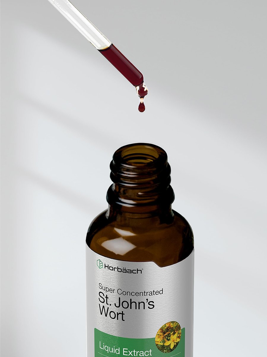 Horbäach Johanniskraut Tinktur | 60 ml | Alkoholfrei | Vegetarischer Flüssigextrakt | Non-GMO, Glutenfrei