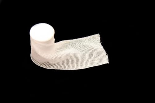 Hospora Medizinische Elastische Baumwoll-Mullbinde, 4 Zoll, Einzelpack, Erste-Hilfe-Rollverband, 24er-Pack