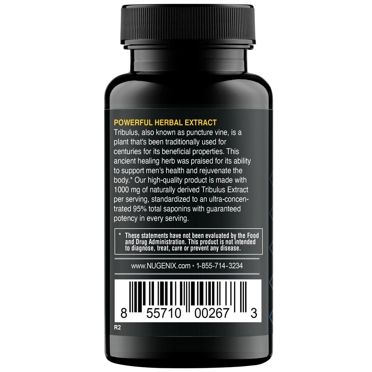 Nugenix Essentials Tribulus Terrestris für Männer - 95% Gesamtsaponine, 1000 mg Hochpotenz, Extra Stärke, 60 Kapseln