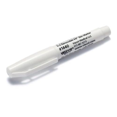 Viscot 1440-30 Mini Regular Tip Weiße EZ Removable Ink Marker – 30 Stück – Medizinischer Hautstift, Latexfrei, FDA-registriert, für Piercing-Markierungen und nicht-chirurgische ästhetische Behandlungen