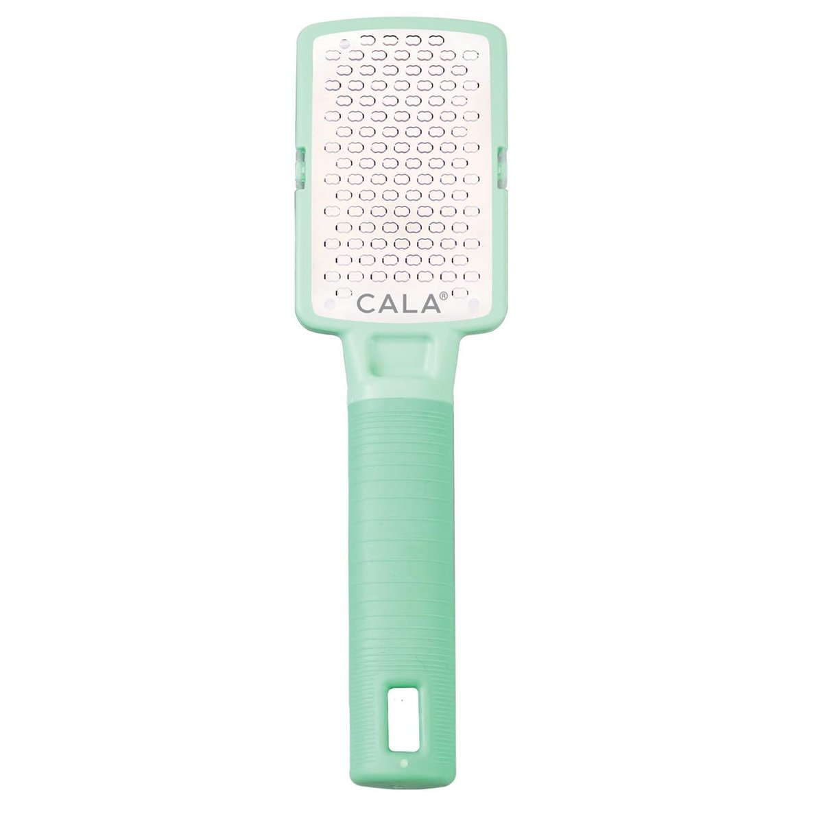 CALA Silky Glide Pro Hornhautentferner Fußfeile (Minze) – Edelstahl Mikrofeile mit breiter Oberfläche für nasse/trockene Haut, ultraweicher Griff für Komfort und Kontrolle, wiederverwendbar, leicht zu reinigen