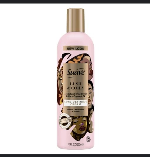 Suave Professionals Shea Butter & Kokosöl Haarpflegecreme für welliges bis lockiges Haar, paraben- und farbstofffrei, 355 ml