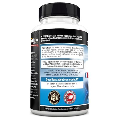 BioSchwartz Knochenstärkungs-Supplement – Sanfter, nicht verstopfender Knochenkomplex für Frauen & Männer mit 9-in-1 Formel aus Calcium, Magnesium, Zink, D3, K2 & mehr – Drittgeprüft – 1 Monat