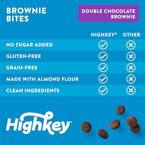HighKey Cookies Variety Pack – 3er-Pack Kekse & Brownie Bites, Low Carb, ohne Zuckerzusatz, glutenfrei, Diabetikerfreundlich (6,75 oz)