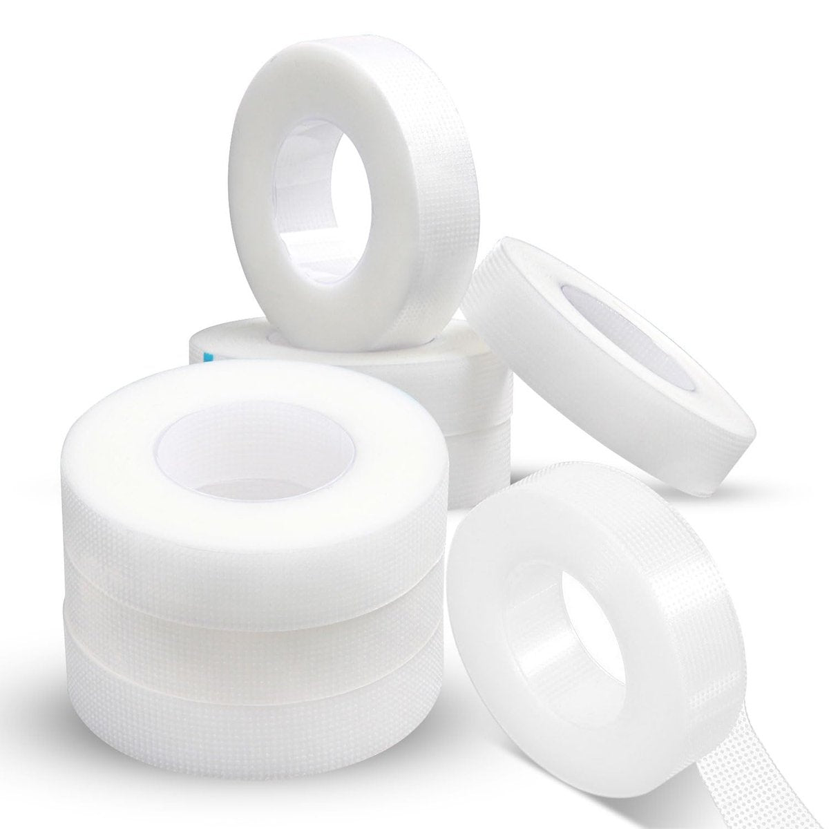 Fenshine Lash Tape, 8 Rollen PE Mikropore Medical Tape für Wimpernverlängerung, Stoffband für falsche Wimpern-Patch Make-up Werkzeug 1,27 cm x 9 m, Transluzent (8 Rollen)