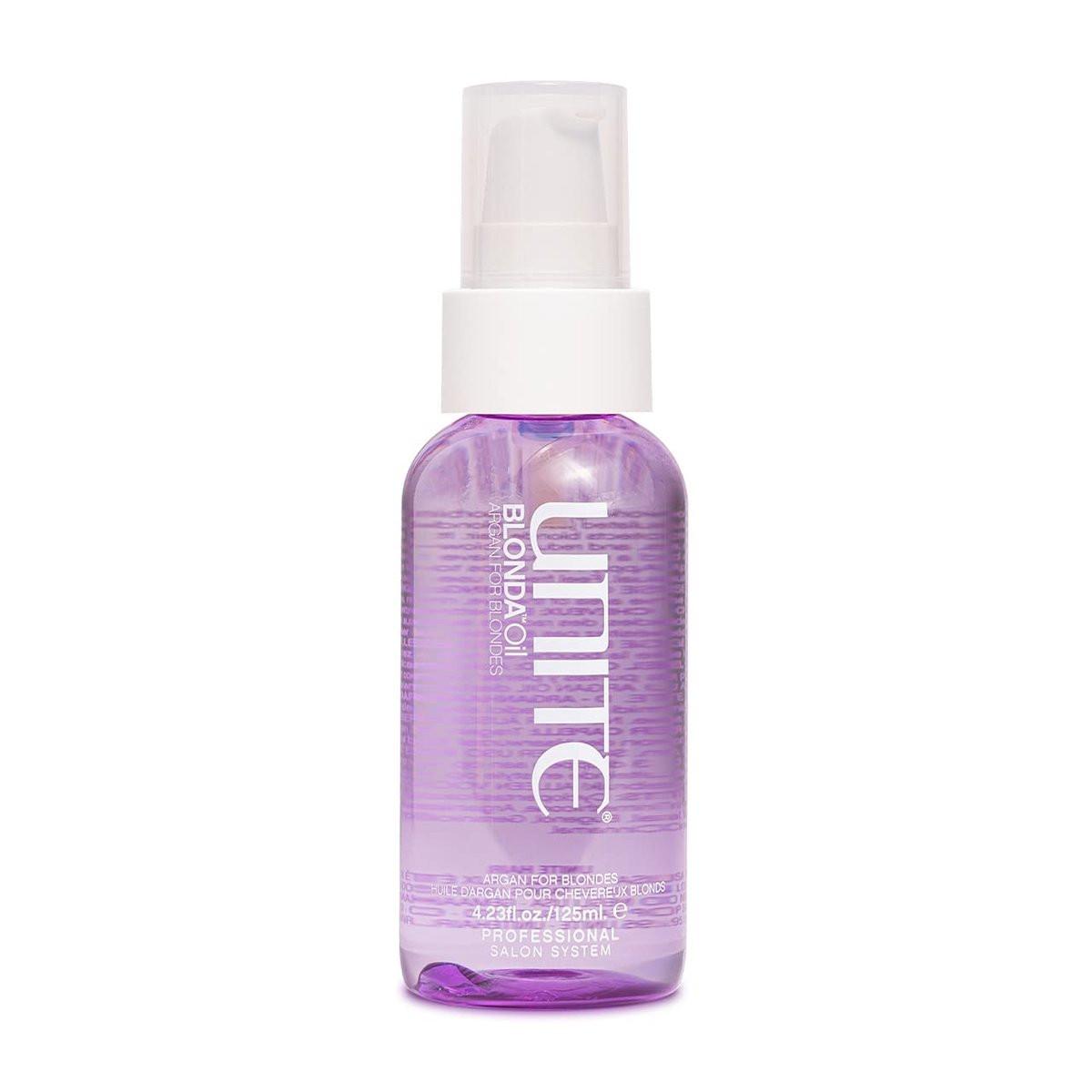UNITE Hair – BLONDA Oil – Argan-Infused Öl für blondes, graues & gesträhntes Haar – Versiegelt, glättet & verleiht brillanten Glanz – UV- & Hitzeschutz – 125 ml