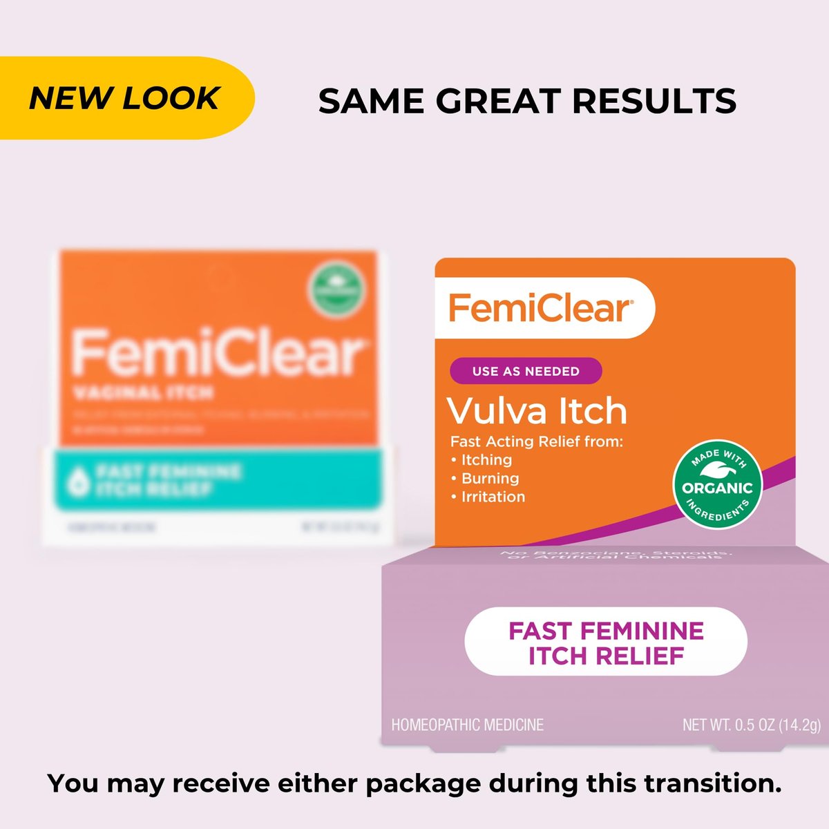 FemiClear Vaginale Juckreizlinderung – Schnelle Linderung bei äußerem Juckreiz – Hergestellt mit natürlichen & Bio-Inhaltsstoffen – 0,5 oz Tube