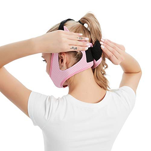 Anti-Schnarch-Kinnriemen für CPAP-Anwender (Pink)