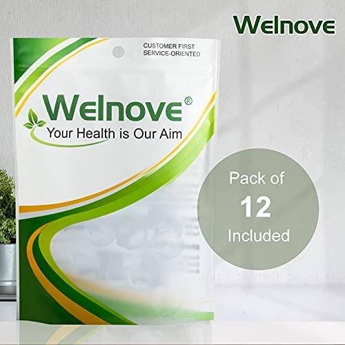 Welnove Gel Zehenspreizer, kleiner Zeh Spacer, kleine Zeh Polster zur Verhinderung von Reibung & Druckentlastung (12er Pack)