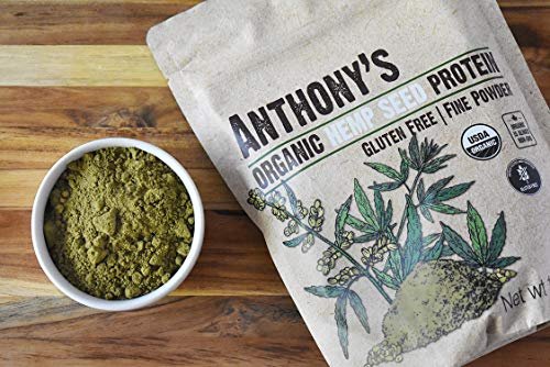 Anthony's Bio Hanfproteinpulver, 1 Pfund, kaltgepresst, glutenfrei, nicht genetisch verändert, feines Pulver