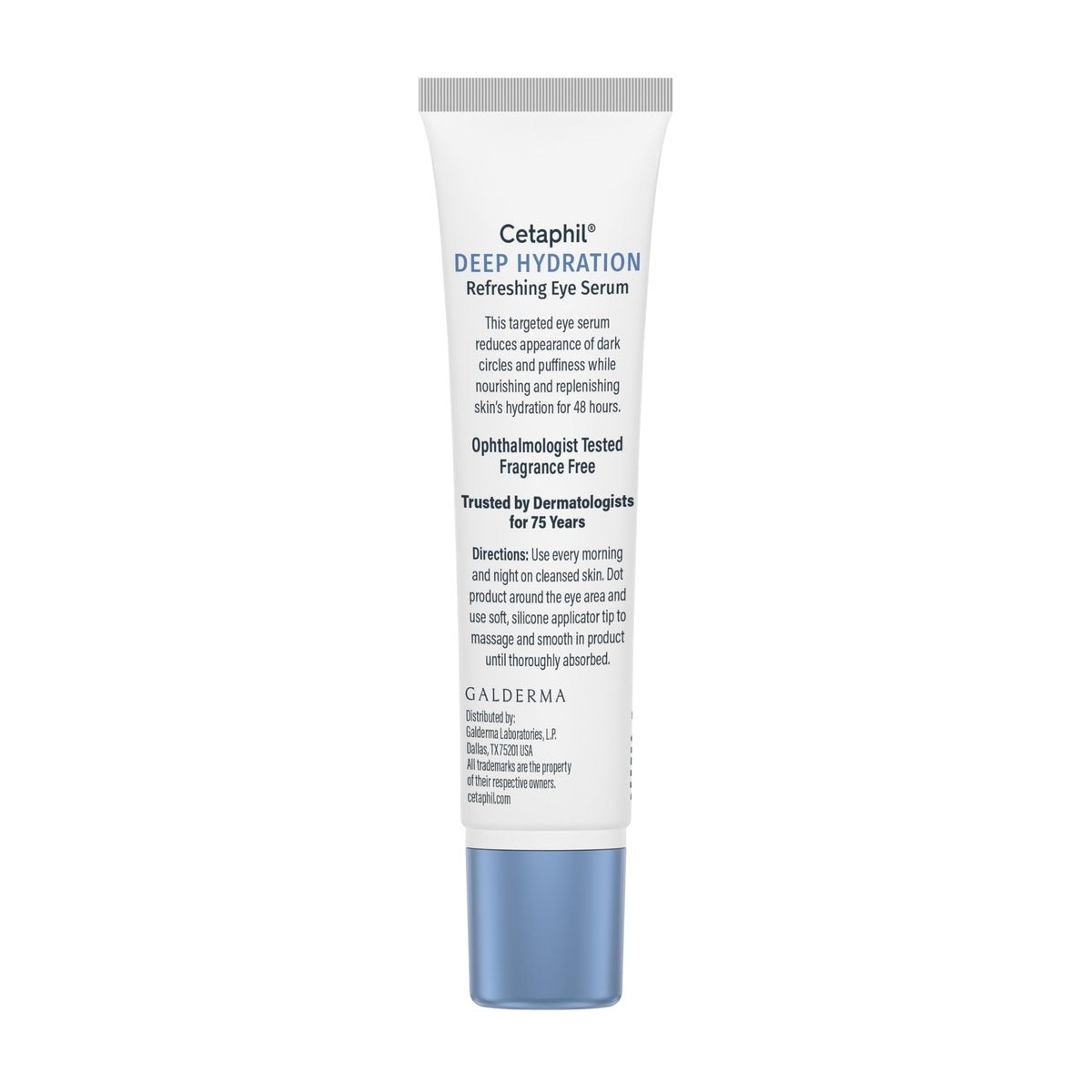 CETAPHIL Deep Hydration Refreshing Eye Serum – 48-Stunden-Feuchtigkeitsspender mit Hyaluronsäure, Vitamin E & B5 gegen dunkle Augenringe (0,5 fl oz)