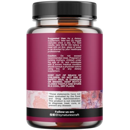 D-Mannose mit Cranberry Kapseln – 1000 mg pro Portion für Nieren-, Blasen- und Harnwegsgesundheit – 60 Kapseln