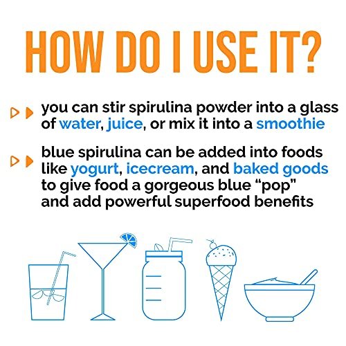 Lone Star Botanicals Bio Blaue Spirulina Pulver – 100 % reine Blaualgen, ohne Fischgeruch, veganes Superfood für Smoothies & Getränke, nicht gentechnisch verändert, glutenfrei, vegan