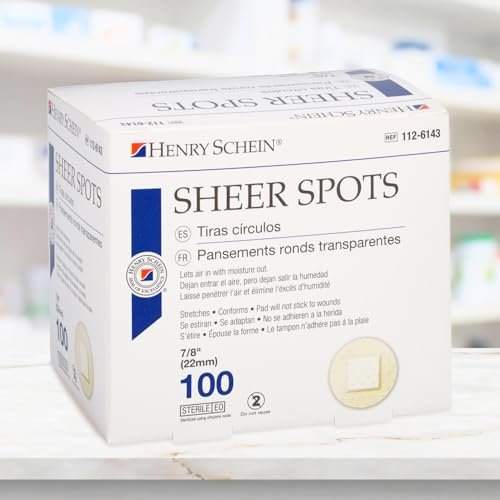 Henry Schein Pflaster für kleine Wunden | 100 Stück | 7/8 Zoll | Atmungsaktiv, flexibel und hautfreundlich