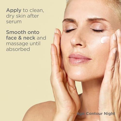 ISDIN Age Contour Nacht-Gesichts- und Halscreme mit Melatonin und Peptiden, 1,8 Unzen