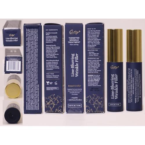 City Beauty Line-Blurring Wrinkle Filler – Spot-Behandlung gegen Falten & feine Linien – Glatte, gestraffte & hydratisierte Haut für Gesicht & Hals – Reine Formel mit Peptiden & Diamantpulver