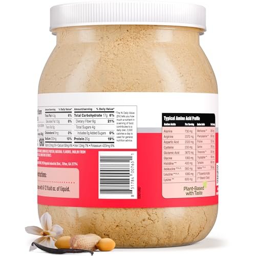 PB2 Performance Erdnuss-Pflanzliches Proteinpulver mit Madagaskar Vanille | 20g vollständiges Protein, ohne Zuckerzusatz, präbiotische Ballaststoffe | vegan, non-GMO, glutenfrei (2LB)