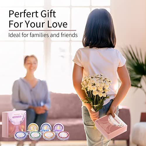 Inspireyes Chakra Kerzen Set mit 7 Kristall-Duftkerzen – Meditation, spirituelle Heilung, positive Energie, Yoga, Reinigung, Manifestation, Entspannung
