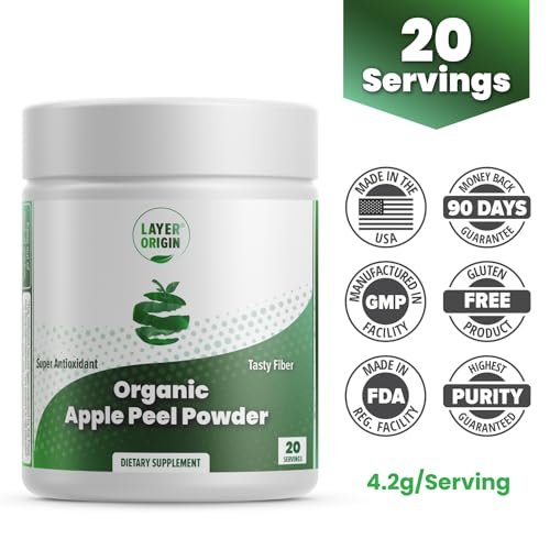 Layer Origin Bio Apfelschalenpulver – Fördert Akkermansia und Bifidobakterien – Präbiotikum