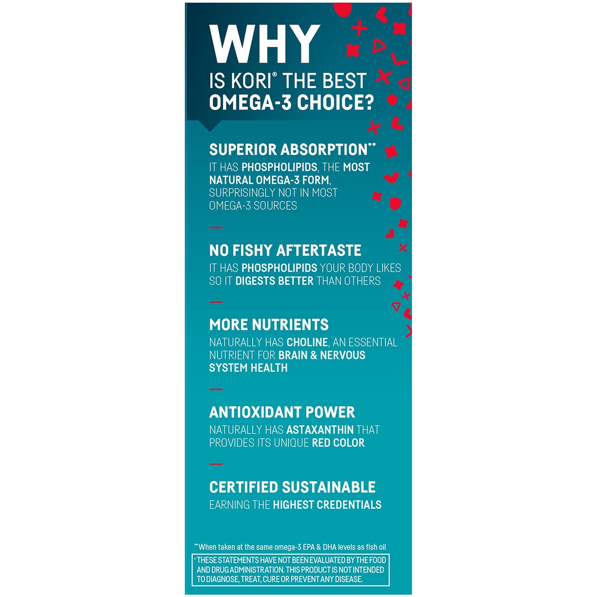 Kori Krill Oil Omega 3 – Hochabsorbierendes Krillöl mit EPA & DHA, 600 mg, 60 Softgels