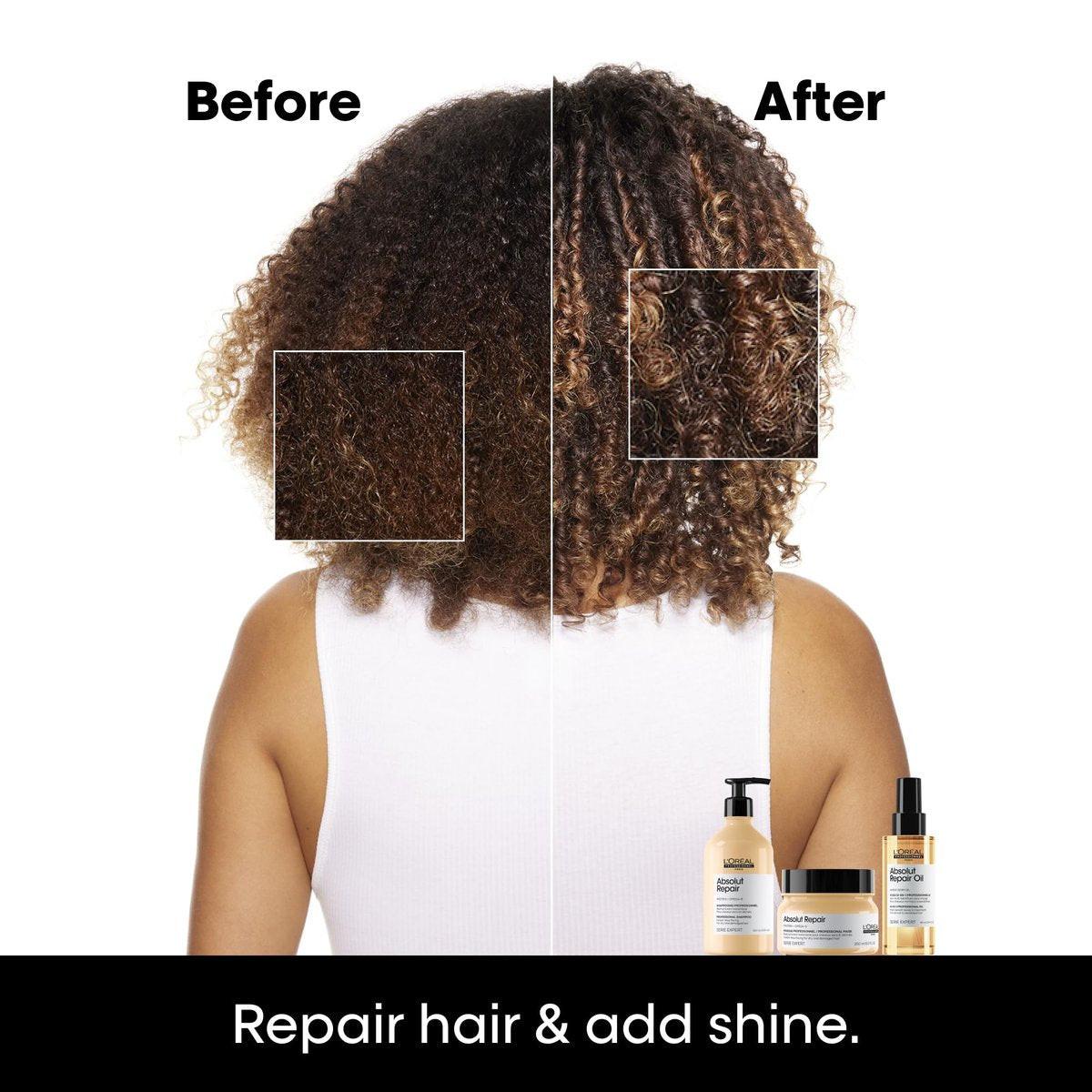 L'Oréal Professionnel Paris Absolut Repair Haarmaske - Nährende Proteinbehandlung, spendet Feuchtigkeit, repariert Schäden & verleiht Glanz, für trockenes & geschädigtes Haar, 250 ml