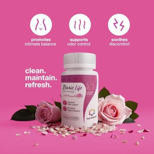 NutraBlast Borsäure-Zäpfchen – 100% rein, hergestellt in den USA – Intimgesundheit (14 Stück)