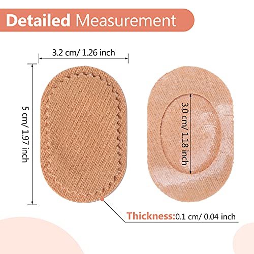 Nuanchu 60 Stück Ballenpflaster Selbstklebend – Fußballenpads, Hornhautpflaster, Blasenschutz für Damen und Herren (Hautfarbe, M)