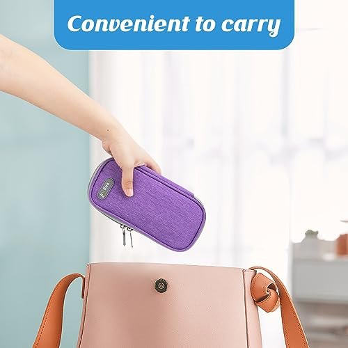 YOUSHARES Insulin Kühltasche für Reisen, Diabetiker-Reisetasche TSA-geprüft mit 2 Kühlakkus für GLP-1, Ozempic, Insulin-Pens und -Fläschchen – Täglicher Gebrauch & Reise