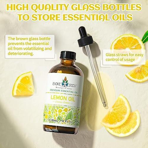 EVOKE OCCU Zitronen-Ätherisches Öl für reinigende Haut, Diffuser, Massage - 118 ml