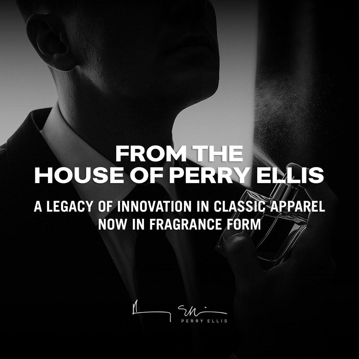 Perry Ellis Midnight Eau de Toilette für Herren – Lang anhaltendes Herrenparfüm mit warmen Hölzern, Zimt und Amber – 100 ml