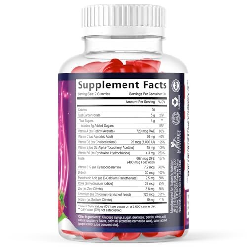 Multivitamin für Männer – Tägliche Vitamin-Gummis mit Vitamin D, B-Vitaminen, Zink & mehr – Unterstützung für Energie, Gedächtnis, Fokus und Immunsystem – 13 essentielle Vitamine & Mineralstoffe – 60 Kapseln