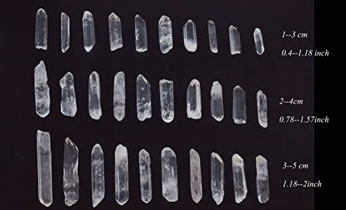 0,45 lb Klare Quarzkristallspitzen – Natürliche Heilsteine, tumbled, poliert, Bulk-Steine für Meditation, Yoga, Chakra, Reiki, Kristalltherapie (0,39"-1,18")