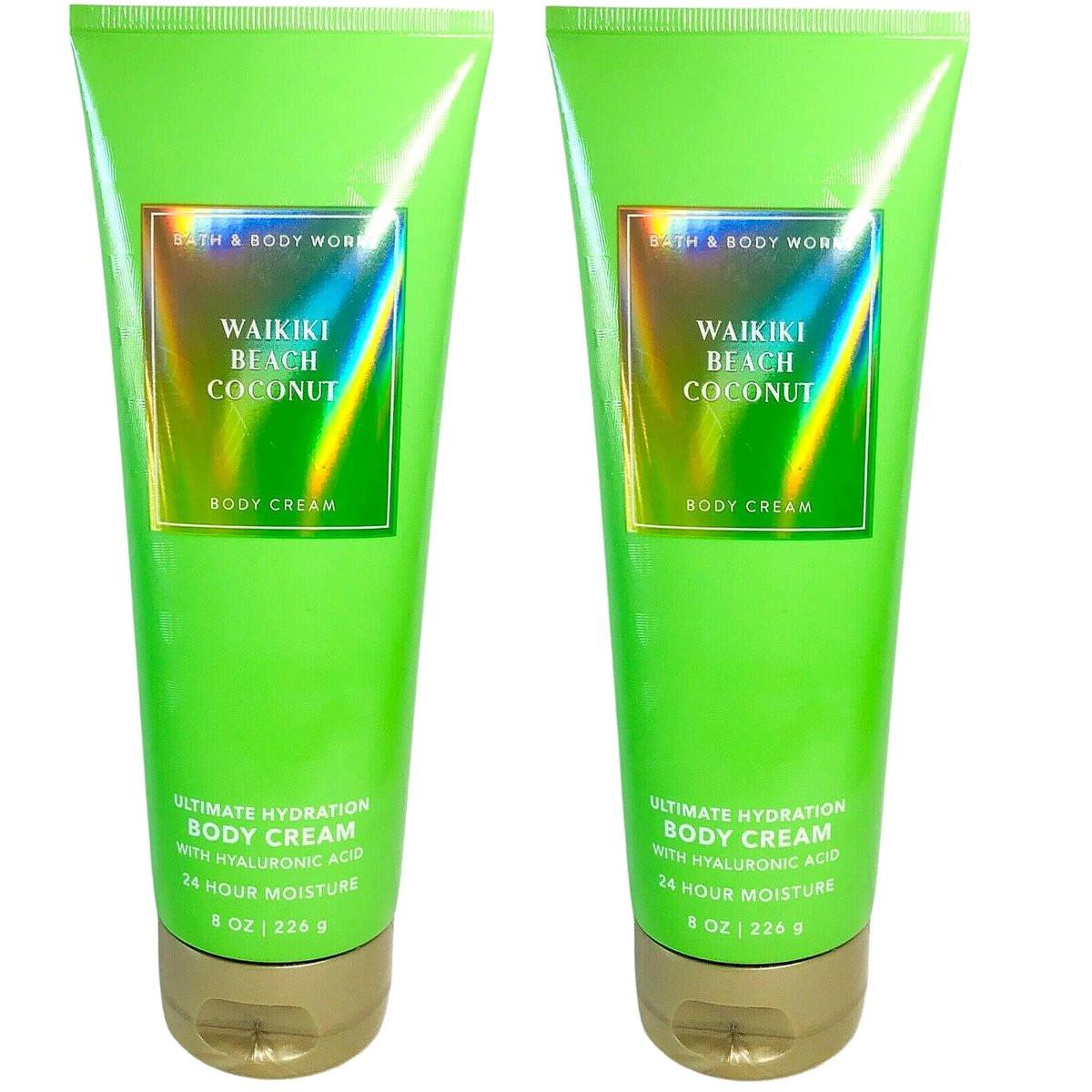 Bath & Body Works Geschenkset mit 2x 8 oz Body Cream - Waikiki Beach Coconut