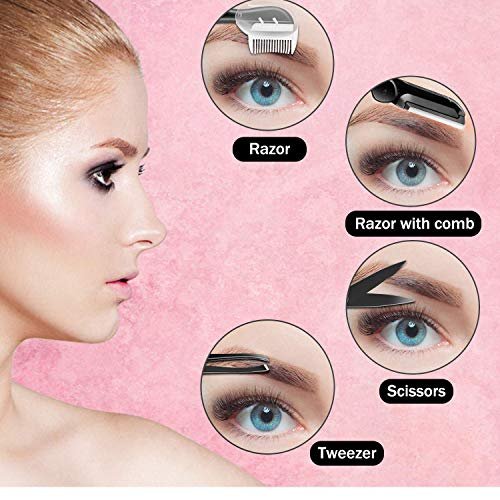ZTRHYOO Augenbrauenrasierer, Augenbrauen-Kit, multifunktionales Peeling-Dermaplaning-Werkzeug, Gesichtsrasierer für Frauen, Augenbrauenpflegeset (11-in-1)