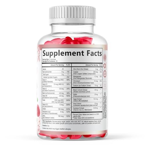 Hello Lovely! Menopause Gummies – Natürliche Hilfe bei Hitzewallungen & Nachtschweiß, 16-in-1 Multi-Vorteil für Balance & Energie, 60 Gummis