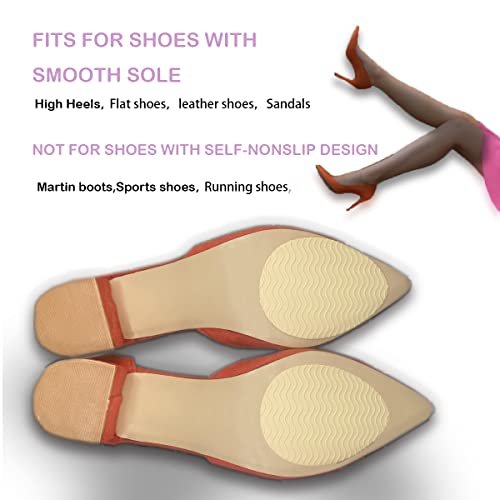 Rutschfeste Schuhpolster – Anti-Rutsch-Einlagen für High Heels, selbstklebend, Silikon (Beige, 3 Paare)