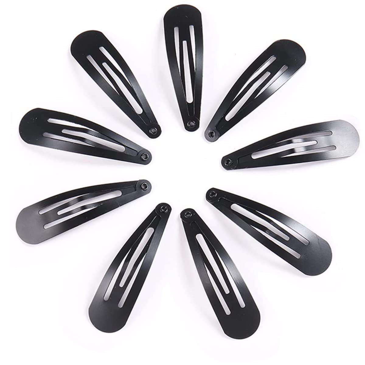 12 Stück Haarspangen für Frauen, Haarklammern 5 cm Metall Schwarz, Haaraccessoires