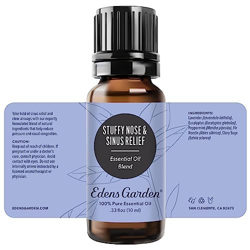 Edens Garden Stuffy Nose & Sinus Relief – 100% reine ätherische Ölmischung, 10 ml