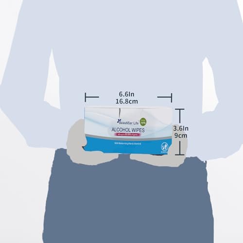 Beautifier Life Allzweck-Reisetücher – 55 einzeln verpackte antibakterielle Handdesinfektionstücher mit 75% Alkohol, Aloe Vera & Vitamin E – ideal für unterwegs, Restaurant, Zuhause & Büro