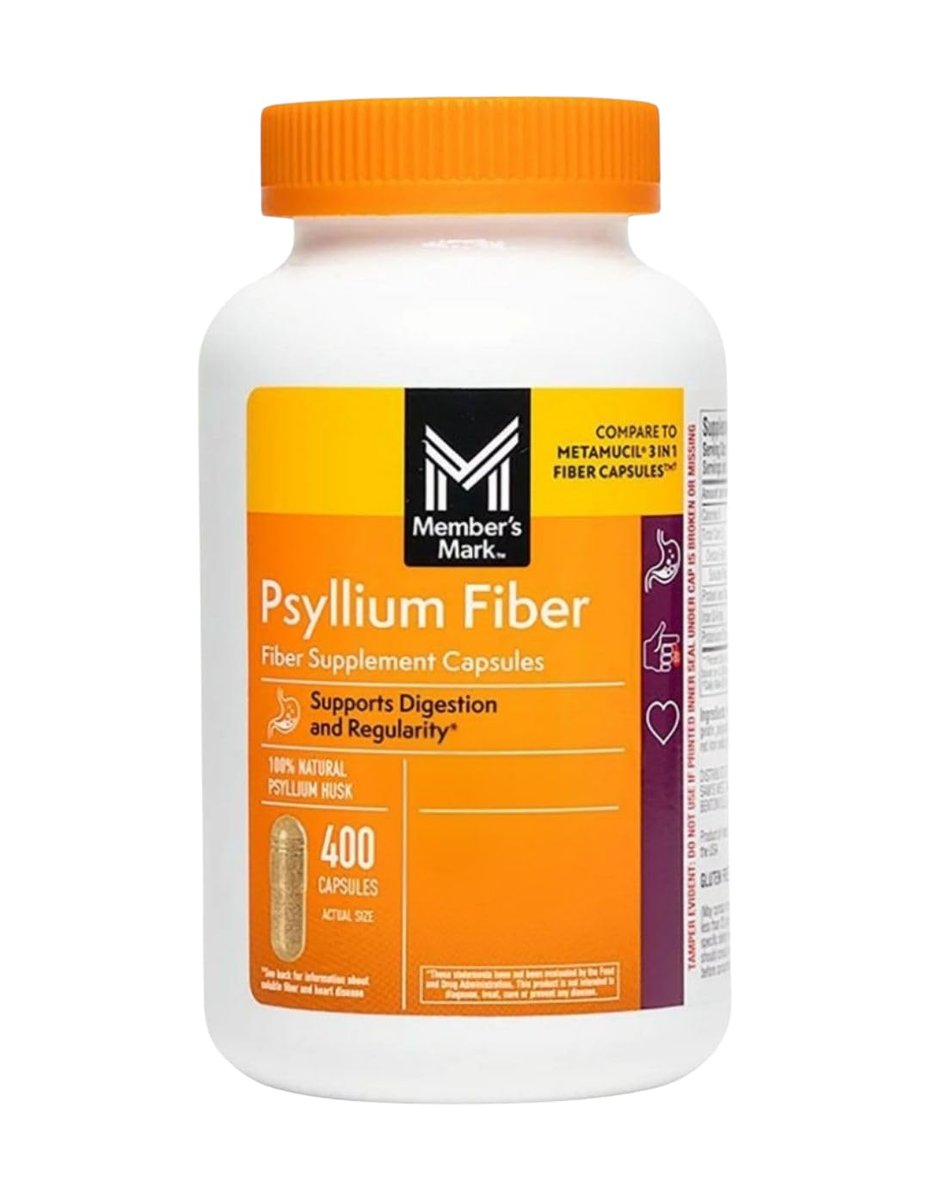 Member's Mark 100% Natürliche Flohsamenschalen-Faser Kapseln, Verdauungsgesundheit, 400 Stück (Packung mit 1)